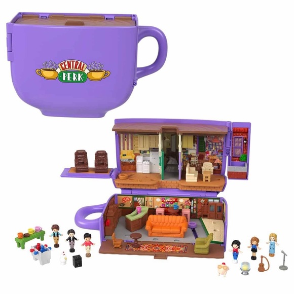 NIB Friends Polly Pocket Collectors Central Perk Coffee Cup Playset - Picture 10 of 10